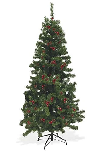 Galileo Casa Sestriere with Pine Cones and Berries Christmas Tree 180 cm, Green, Size: h - Image 1