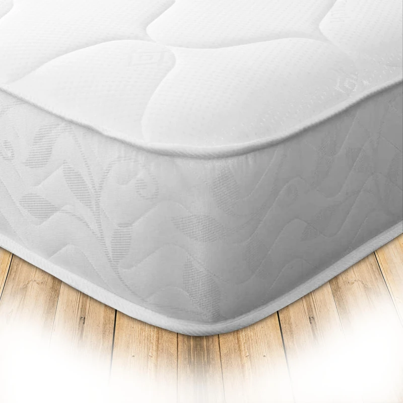 Starlight Beds Spin Top European Single Memory Foam Mattress. Sprung 90x200 Mattress with Memory Foam Layer. 20cm Deep, Soft Feel, White, 90cm x 200cm