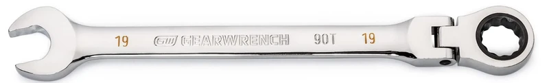 GEARWRENCH 19mm 4 Degree Swing Arch 12 Point Flex Head Ratcheting Combination Wrench - 86719