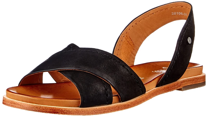 ara Women's Kent Wedge Sandal, Black, 5 UK