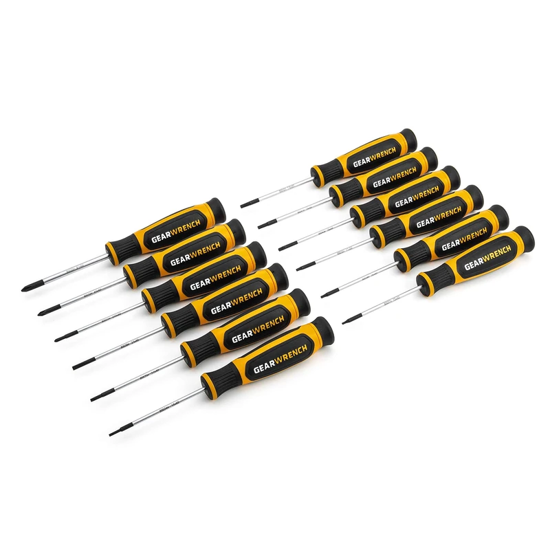 GEARWRENCH 12 Pc. Phillips/Slotted/Torx Mini Dual Material Screwdriver Set - 80057H - Image 1