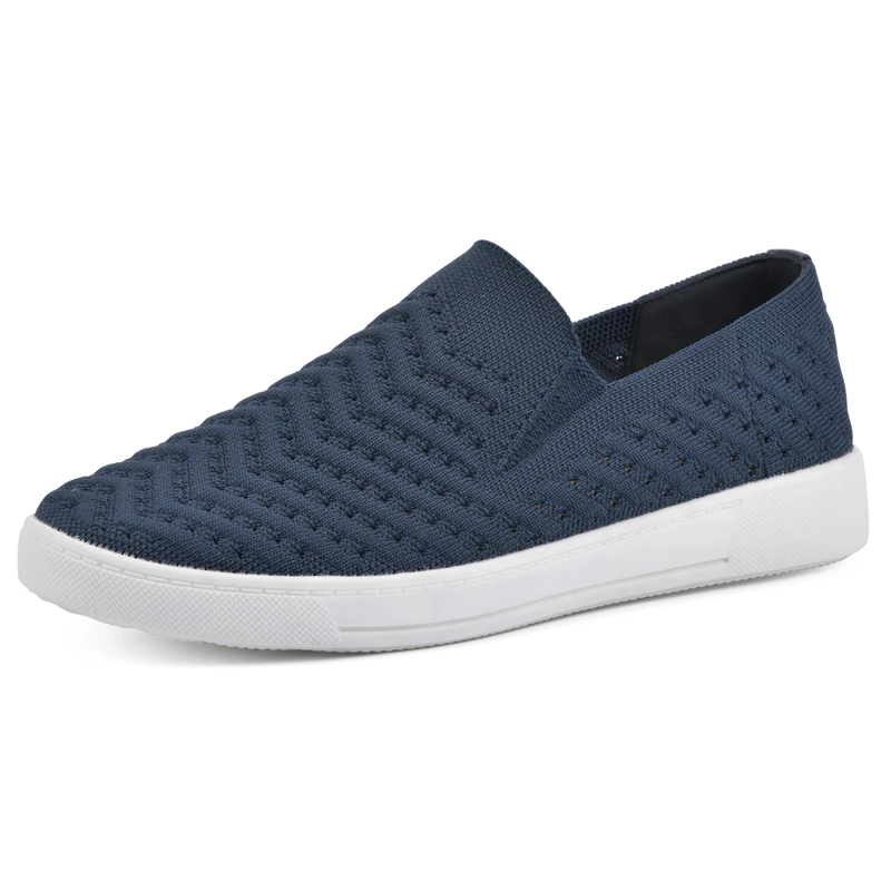 WHITE MOUNTAIN Women's Courage Sneaker, Navy/Fabric, 8 UK
