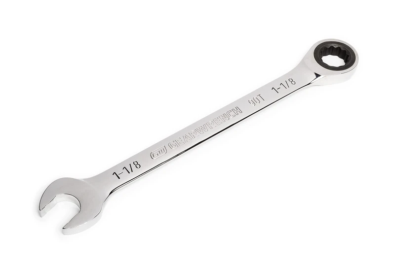 GEARWRENCH 1-1/8" 4 Degree Swing Arch 12 Point Ratcheting Combination Wrench - 86955