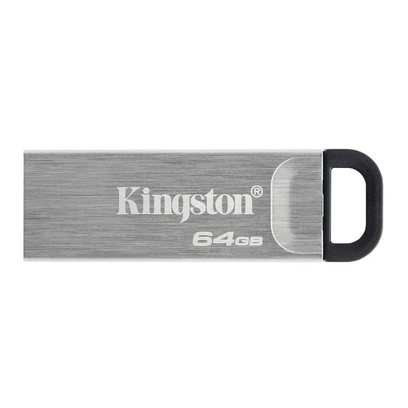 Kingston DataTraveler Kyson USB 3.2 Gen 1 Flash Drive 64GB - Stylish Capless Metal Case