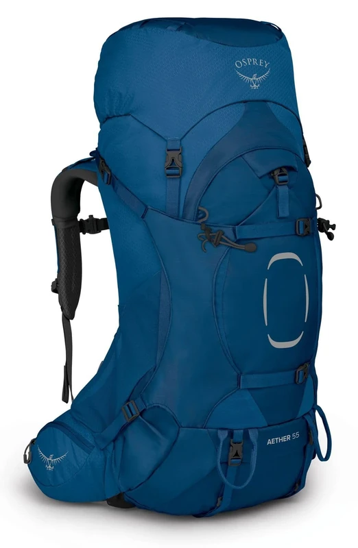 Osprey Aether 55 Men's Backpacking Pack Deep Water Blue - L/XL