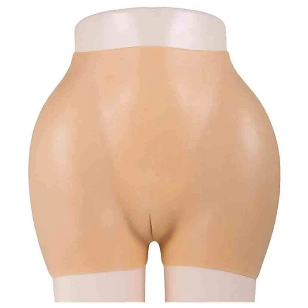 Full Silicone Panty Buttock Hips Body Shaper Enhancer Padded Push Up Panty Butt Lifter Booty Thigh Pads Hips Enlargement Enhancer Shapewear for Womens Crossdresser,Asian yellow,L