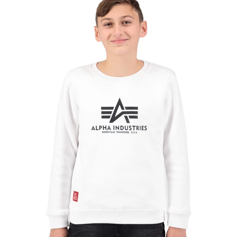 Alpha Industries Basic Sweater Kids Sweatshirt White
