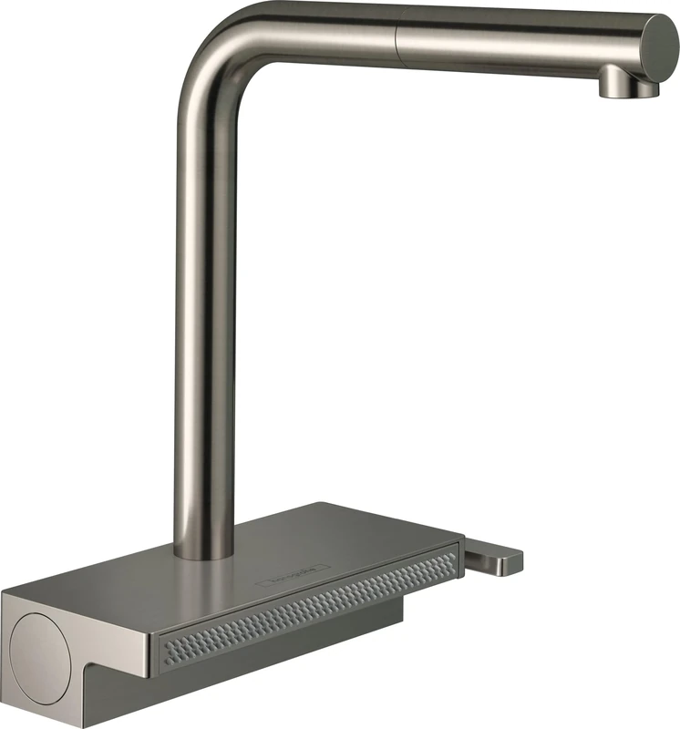 Hansgrohe Aquno Select M81 Single Lever Kitchen Mixer 250, Pull-Out Spout, 2 Spray Modes, Stainless Steel Finish, 73836800