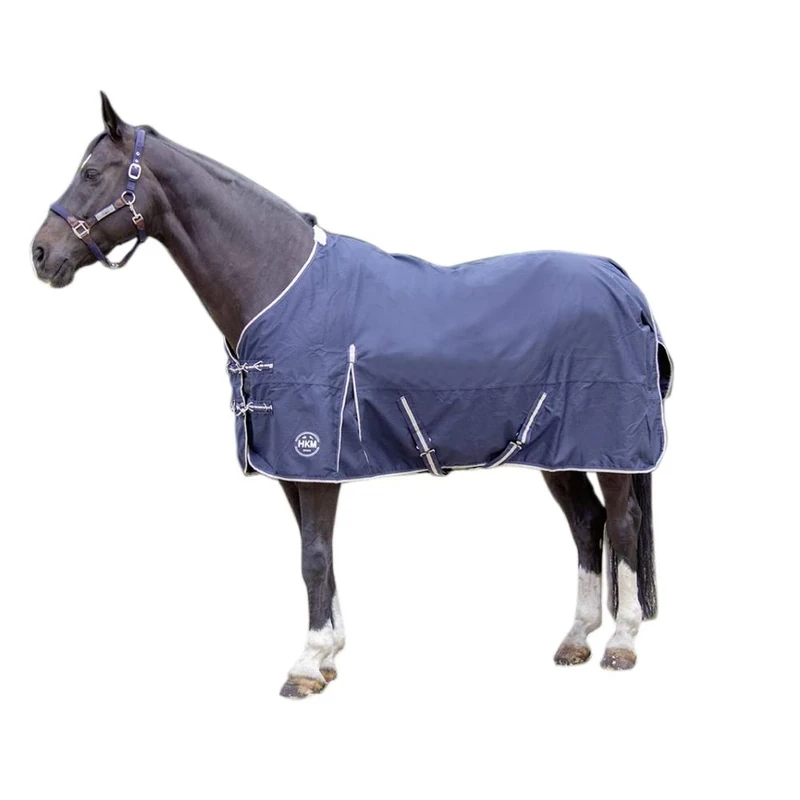 HKM Eco-Light 100g filling Turnout rug Deep Blue 6'9