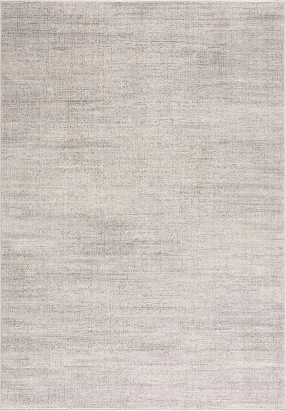 THE RUGS Grey & Cream Plain Rug for Living Room Bedroom – Medium 120x170 cm, Soft Short Pile Modern Style