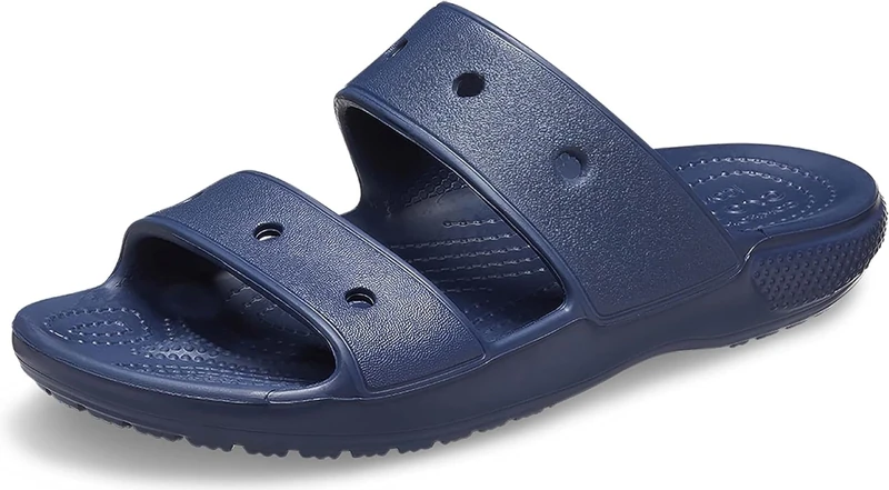 Crocs Classic Sandal, Unisex-Adult Sandal Two Strap Slip On Sliders, in Navy, Size 10 UK