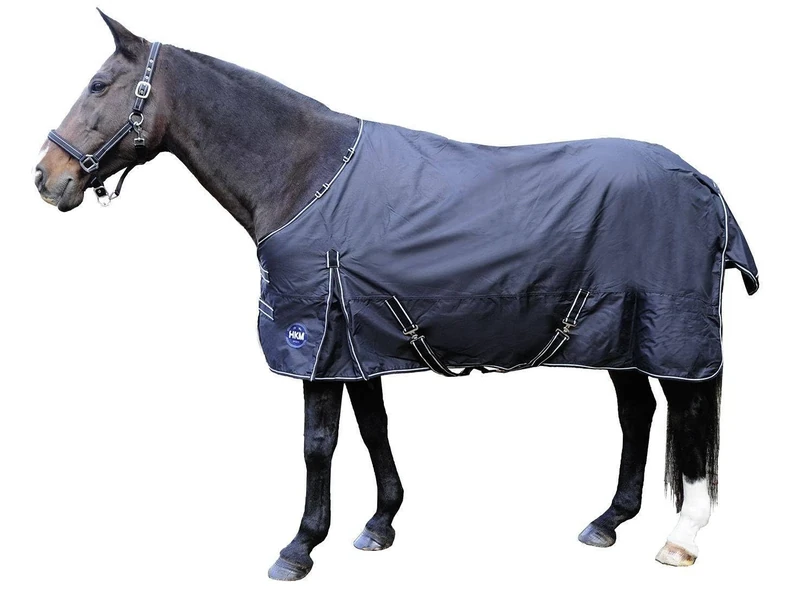 HKM Eco-Light 100g filling Turnout rug Deep Blue 6'0