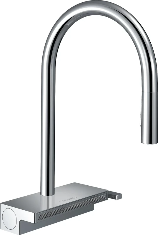 Hansgrohe Aquno Select M81 Single Lever Kitchen Mixer 170, Pull-Out Spray, 3 Spray Modes, Chrome, 73837000