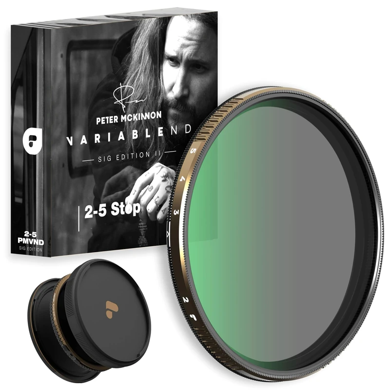 PolarPro - Vario VND - 82 mm - 6/9 stops - Edition II - Peter McKinnon - Zero vignetting - haptic feedback mechanism - Ideal for run-n-gun videography/filmmaking