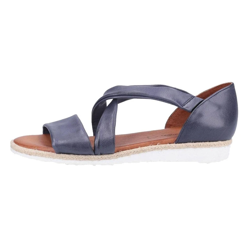 Hush Puppies Women's Gemma Espadrille Wedge Sandal, Navy, 4 UK, HPW1000-166-4