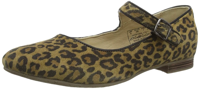 Hush Puppies Women's Melissa Strap Mary Jane Flat, Leopard, 4 UK