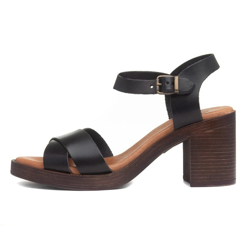 Hush Puppies Womens Georgia Heeled Sandal, Black, 5 UK