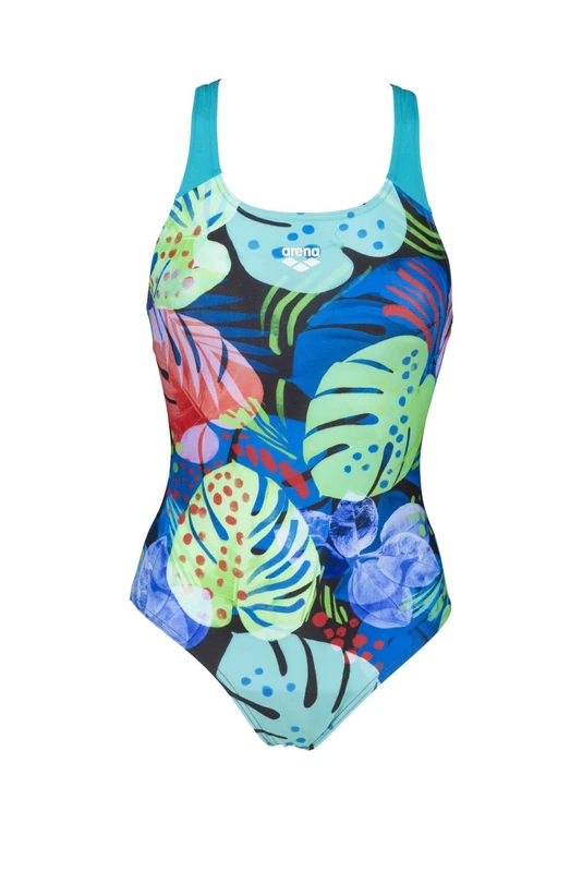 ARENA Women's Print Swim Pro Back MaxLife One Piece Athletic Training Swimsuit, Tropics Martinica, 28