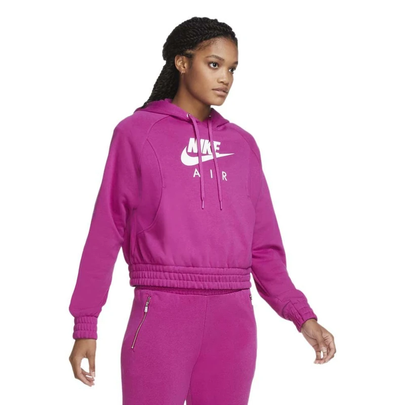 Intersport Women's Air Hooded Sweatshirt, Cactus Flower/White, L