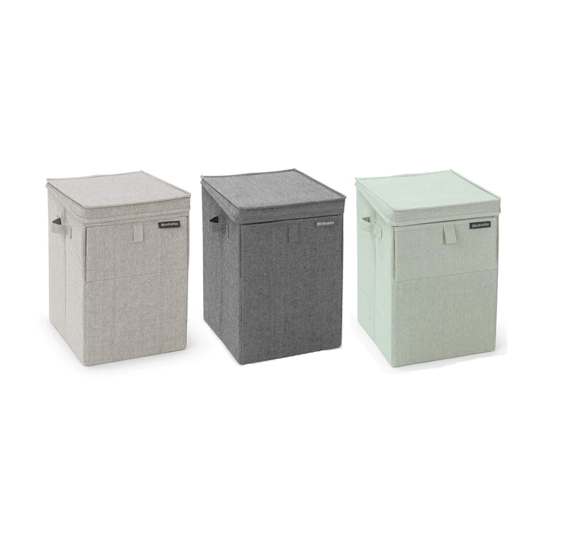 Brabantia Laundry Baskets, Grey & Pepper Black, 35L