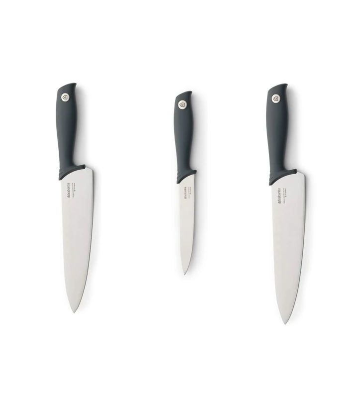 Chopping Board + Knives (Light and Dark Grey)