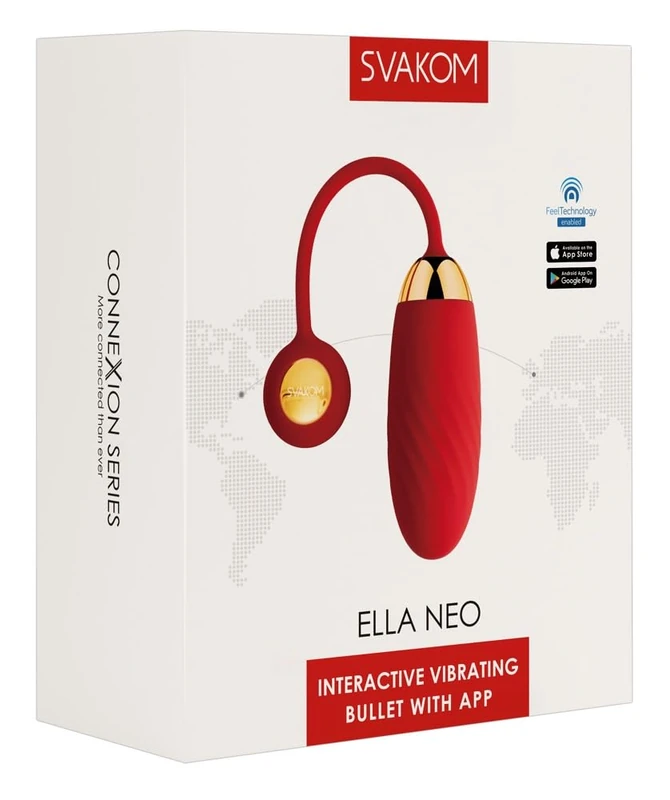 SVAKOM Ella Neo Vibration Egg App Controlled, Red - Image 1