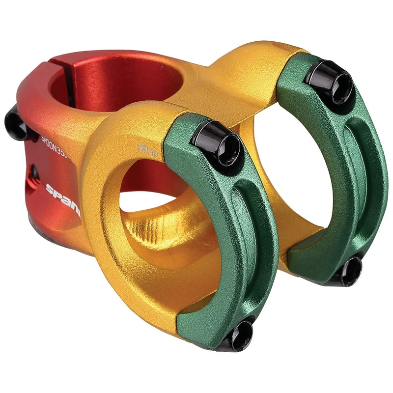 Spank Spoon 350 Stem, 35mm, Rasta Edition 45mm Adult Unisex Bike