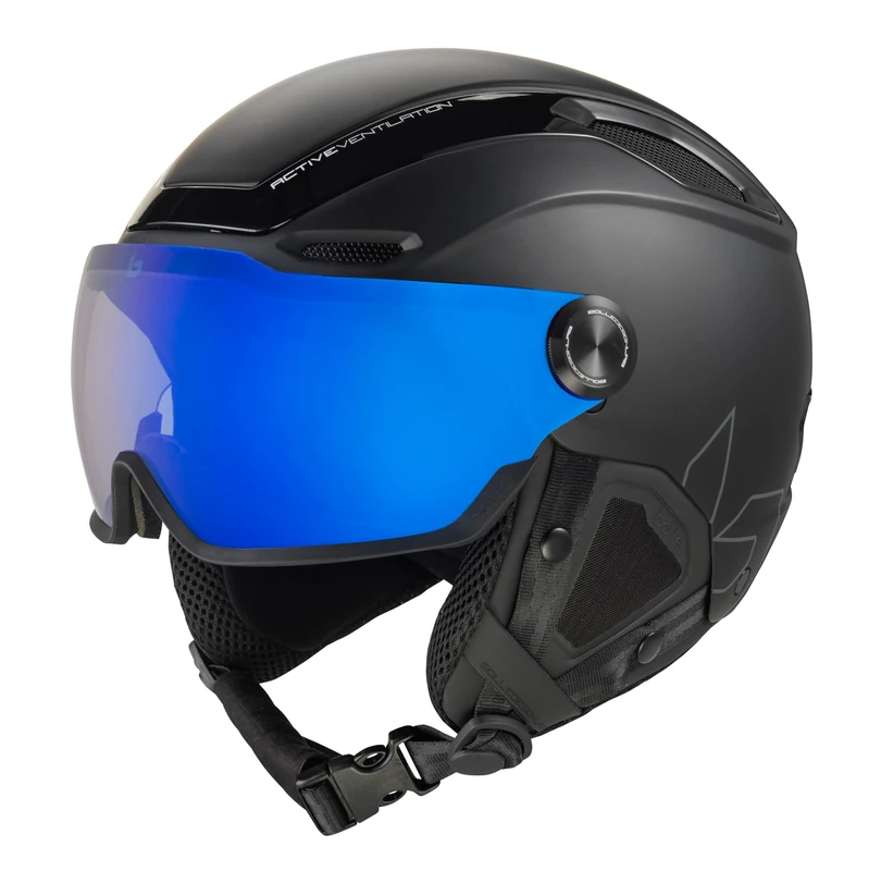 Bollé - V-LINE, Black Matte, Photochromic Blue Cat 1 to 3, Medium, Snow Helmets, Unisex, Adult