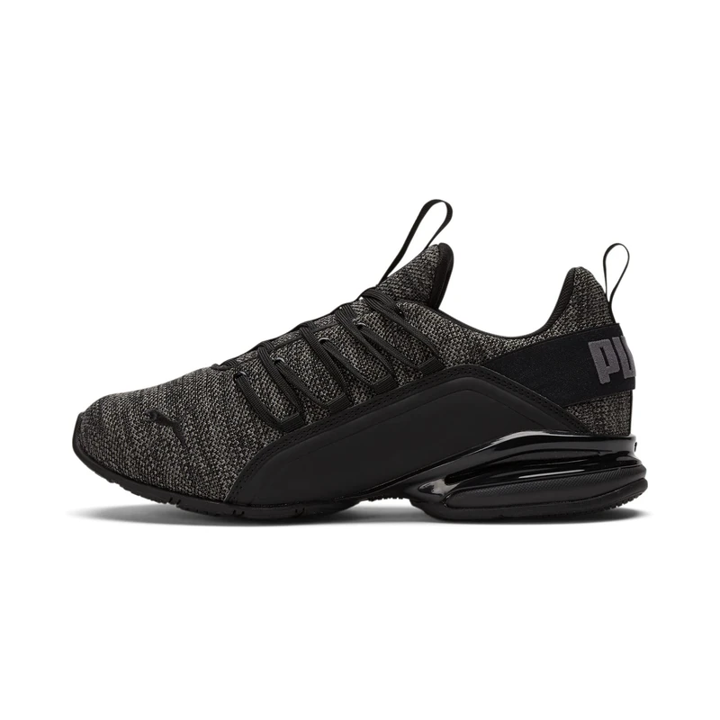 PUMA Men's Axelion Running Shoe, Multi Black-Castlerock, 6.5 UK