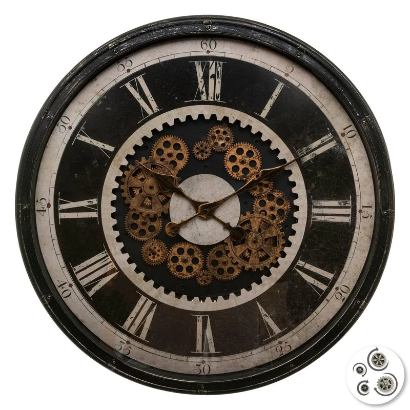 Atmosphera - Large Retro and Vintage Style Wall Clock Diameter 76 cm