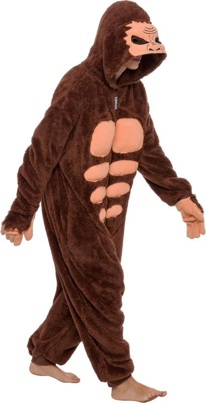 Funziez! Sasquatch Costume- Bigfoot - Halloween Adult One Piece, Brown, Medium