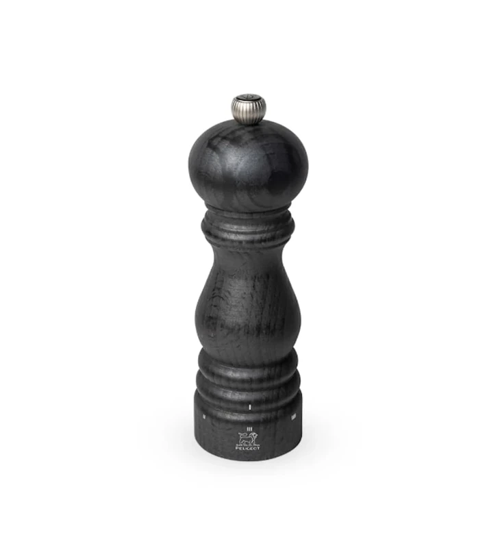 PEUGEOT - Paris u'Select 18 cm Pepper Mill - 6 Predefined Grind Settings - Made with PEFC Certified Wood - Made in France - Graphite Colour