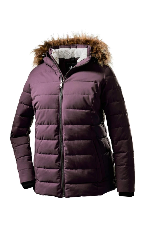 STOY Women's Wmn Quilted Jacket E Jacket in Down Look with Removable Hood