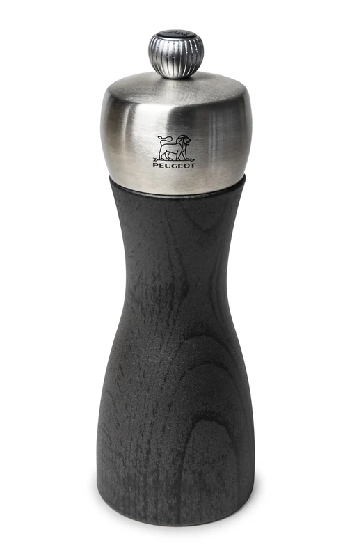 Peugeot - Fidji Pepper Mill - Adjustable Grinder - Wood and Stainless Steel - 15 cm - Graphite