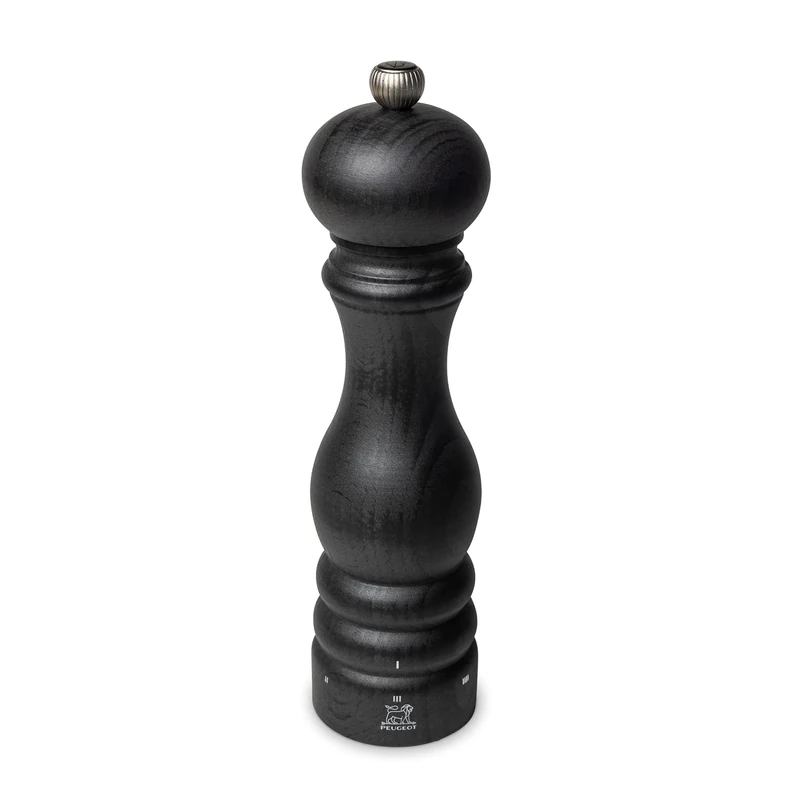 PEUGEOT - Paris u'Select 22 cm Pepper Mill - 6 Predefined Grind Settings - Made with PEFC Certified Wood - Made in France - Graphite Colour