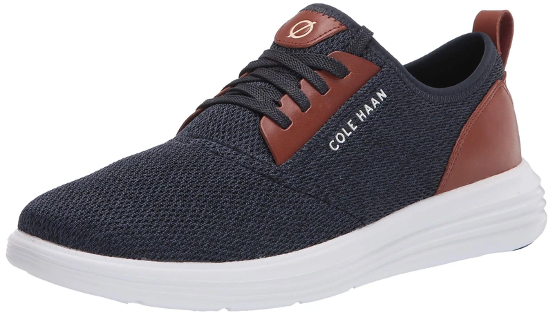 Cole Haan Men's Grandsport Journey Knit Sneaker, Navy Ink Woodbury Optic White, 8.5 UK