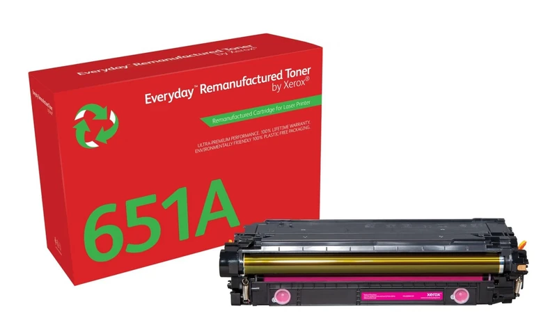 Xerox Everyday Compatible HP 651A HP 650A HP 307A CE343A/CE273A/CE743A Magenta Toner, Standard Capacity, Remanufactured