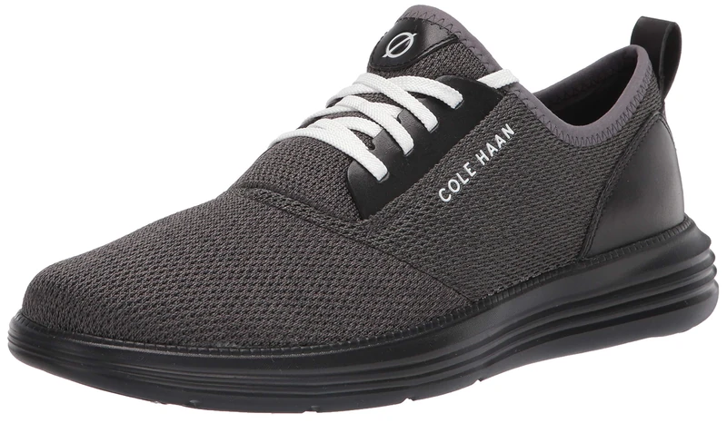 Cole Haan Men's Grandsport Journey Knit Sneaker, Black Magnet Optic White, 8.5 UK