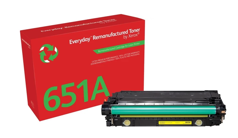 Xerox Everyday Compatible HP 651A HP 650A HP 307A CE342A/CE272A/CE742A Yellow Toner, Standard Capacity, Remanufactured