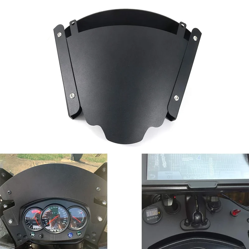 Xitomer Motorcycle Rally Dash Kit, Fit for KLR650 2008 2009 2010 2011 2012 2013 2014 2015 2016 2018 2018 KLR650 , Height Adjust Lifter Windshield - Image 1