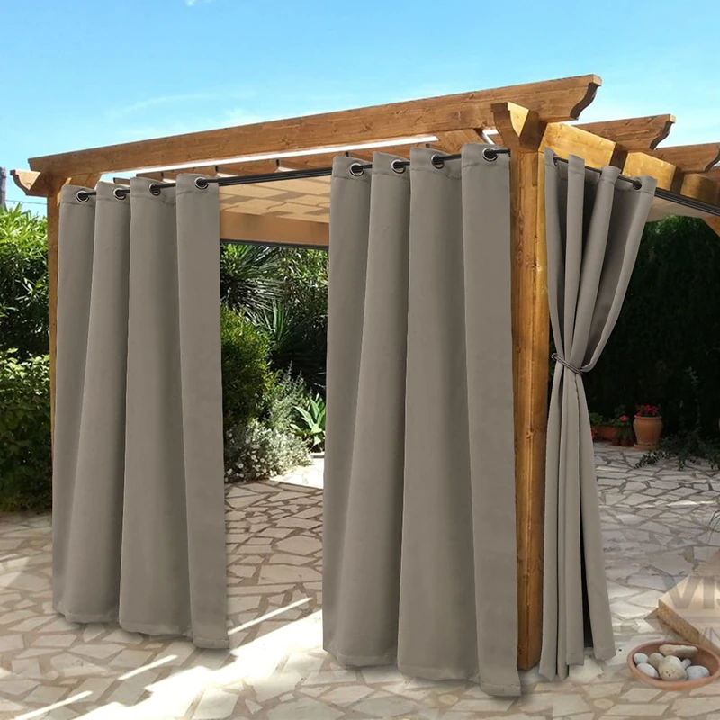 Bonzer Waterproof Indoor/Outdoor Curtains for Patio Thermal Insulated