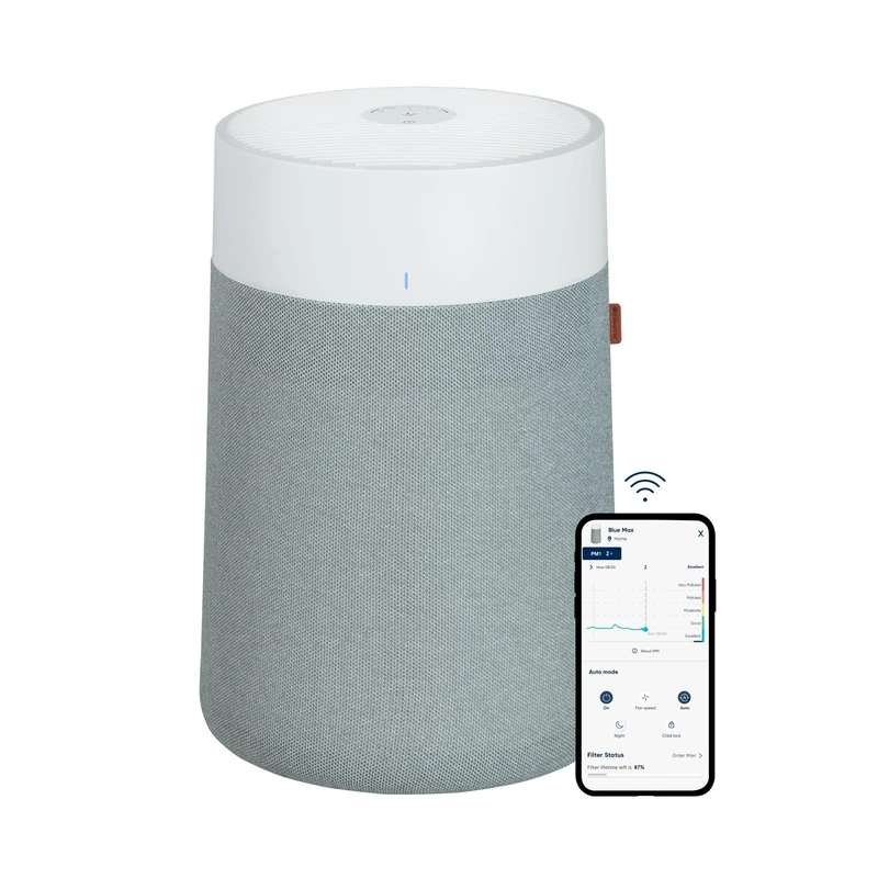 Blueair Blue Max 3350i Smart WiFi Air Purifier, HEPASilent Combination Filter Up To 86m² Rooms Removes 99.97% Pollen, Dust, Mould, Bacteria, Viruses | Activated Carbon Reduces VOCs, Odours