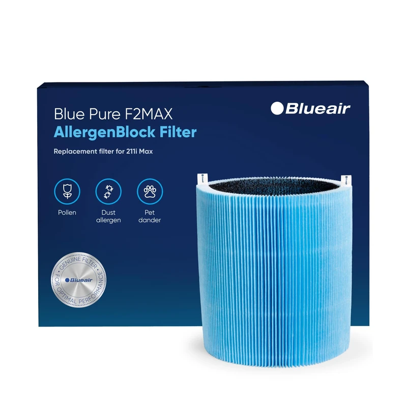 Blueair Blue Pure 211i Max AllergenBlock Filter, Genuine Replacement, Allergen, Pet Dander, Pollen, Dust, Fits Blueair 211i Max Air Purifier