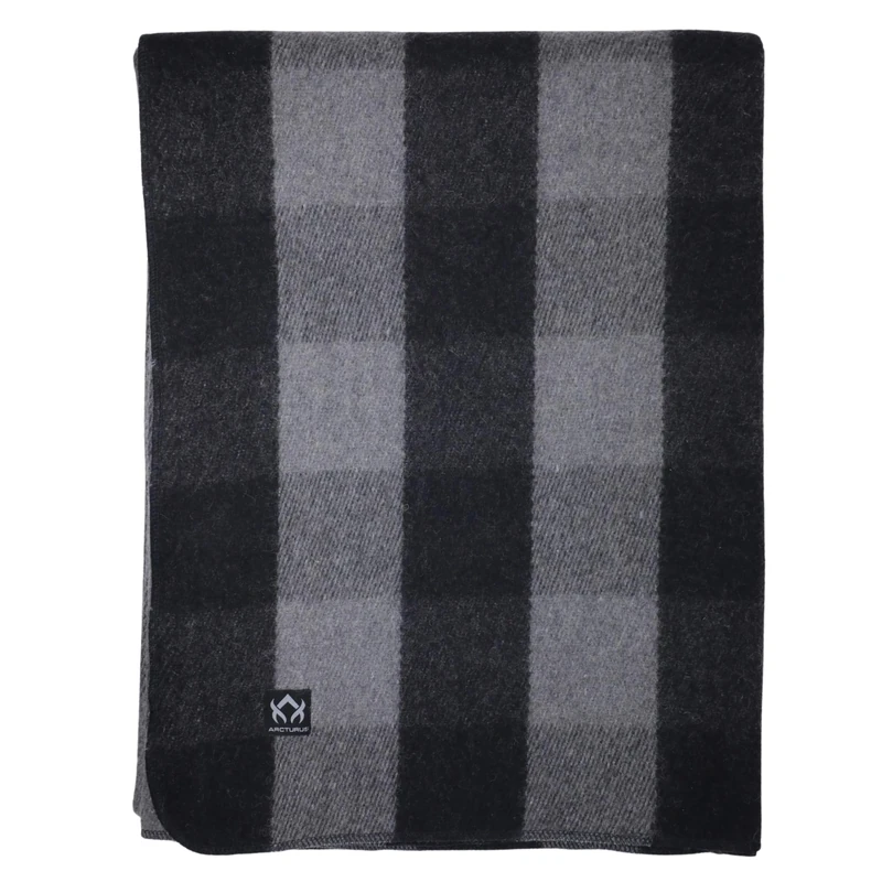 Arcturus Backwoods Wool Blanket - 4.5lbs, Warm, Heavy, Washable, Large | Great for Camping, Outdoors, Survival & Emergency Kits (Gray Buffalo)