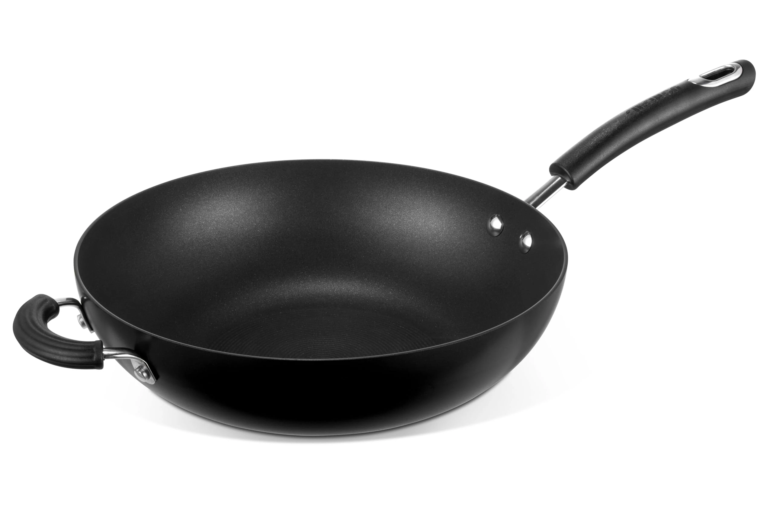 Circulon Total Induction Wok Non Stick 30cm, Large Wok, Oven & Dishwasher Safe, Black