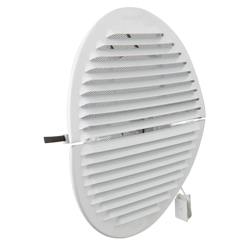 La Ventilazione GABDF200R Ventilation Grille Round Aluminium Painted White with Insect Net Diameter 235 mm