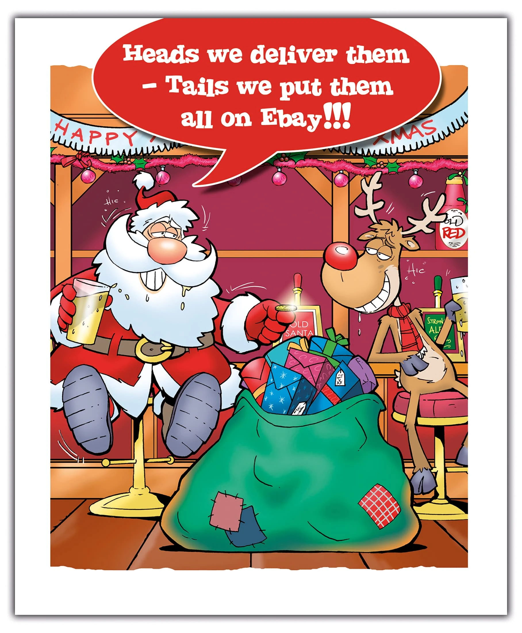 'Heads' Christmas Card