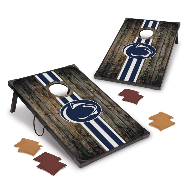Wild Sports NCAA Penn State Nittany Lions 2' x 3' MDF Deluxe Cornhole Set - with Corners and Aprons, Team Color - Image 1