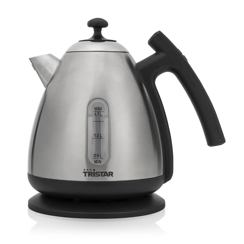Tristar Kettle - Thermostat, 1.7 L, 2200 W, Digital Control Panel, Water Level Indicator, Keep Warm Function, Stainless Steel, WK-3403, Stainless Steel, Brushed - Image 1