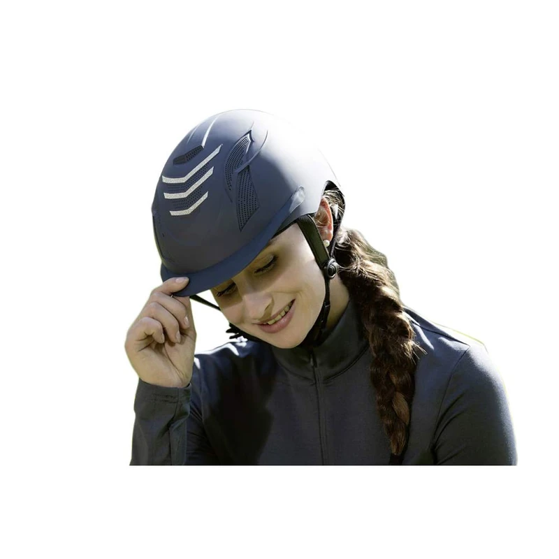 HKM Women's Sportive Riding Helmet, Deep Blue, 52-56 cm